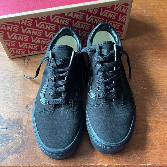Vans Old Skool Canvas Shoes Black Size W9 M7.5 - Picture 5 of 7